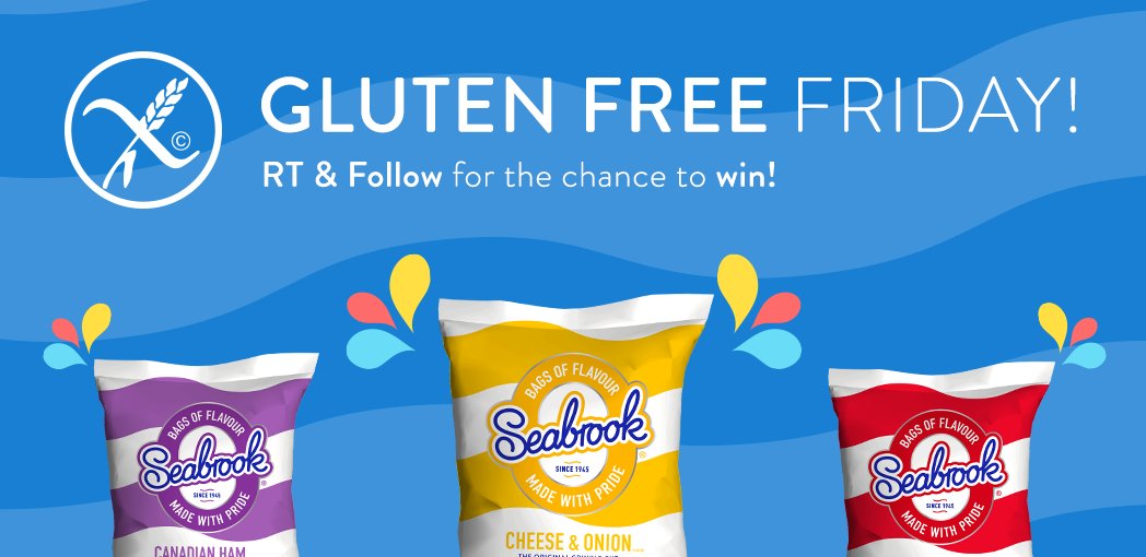 SeabrookCrisps's tweet photo. Gluten Free Friday!! RT &amp; Follow for the chance to #win a box of crisps! (UK Only) #glutenfreebie https://t.co/Eud4soR1h3