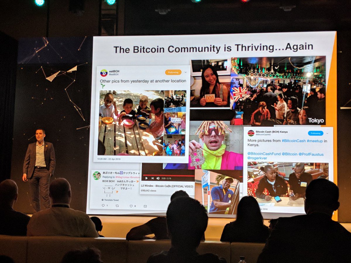 <a href="/rogerkver/">Roger Ver</a> at the <a href="/RealCoinGeek/">CoinGeek</a> conference today. "The Bitcoin Community is Thriving Again" #BitcoinCash #BCH #bchforeeveryone