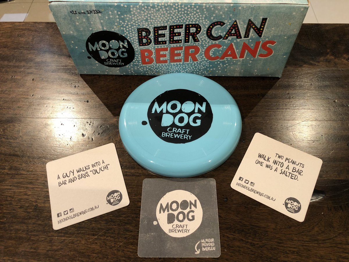 Aberbane's tweet photo. Just found my favourite new beer!!! Thanks for the tasting session (and frisbee and beer mats) @moondogbrewing  #awesome #beer #trythis #paleale #favourite https://t.co/hpx7r6FBfN