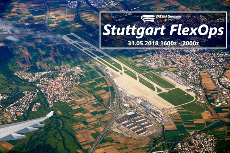 VATGER's tweet photo. Stuttgart #EDDS #FlexOps is a yearly event by our controllers from RG Frankfurt, where you can book slots to Stuttgart and simulate a tight schedule, just like in real life. Join us 31 MAY 2018 beteen 1600z and 2000z for this spectacular event! #vatsim @vatsim https://t.co/c8ac0OwqAw