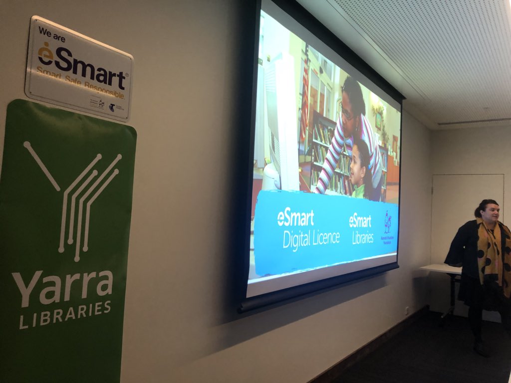 YarraLibraries's tweet photo. Today, Amy from the  @alannahmadeline Foundation came to talk to staff about the eSmart Digital Licence and how librarians can help build community awareness around staying safe online. #StaySafeOnline #DigitalLicence #eSmartLibraries https://t.co/oEmi5ECAPG