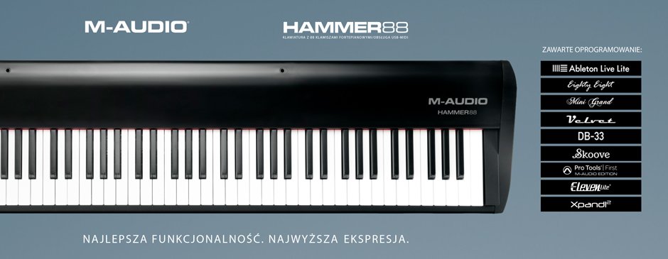 megascena_pl's tweet photo. M-Audio Hammer 88 - to najnowsza w pełni ważona klawiatura z mechanizmem młoteczkowym i to w Mega dobrej cenie:)
Zobacz na: https://t.co/Zbicl53BTC
#megascena #maudio #midi #klawiatura #kontroler #ważona #hammer88 #hammer #sterująca #muzyka #homerecording #studio #muzyka #sample https://t.co/B4My7JJzh9
