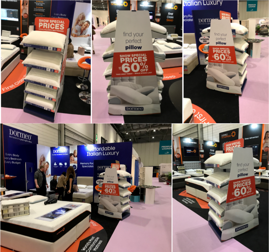 Retail_Services's tweet photo. Some fantastic feedback from a great client @DormeoUK who asked us to create a Pillow display stand and exhibition graphics for the #granddesigns show last week.
"The pillow stand was a huge success and the pillows were selling like hot cakes"
#retail #pos #displays #exhibitions https://t.co/E9WNnmxq5z