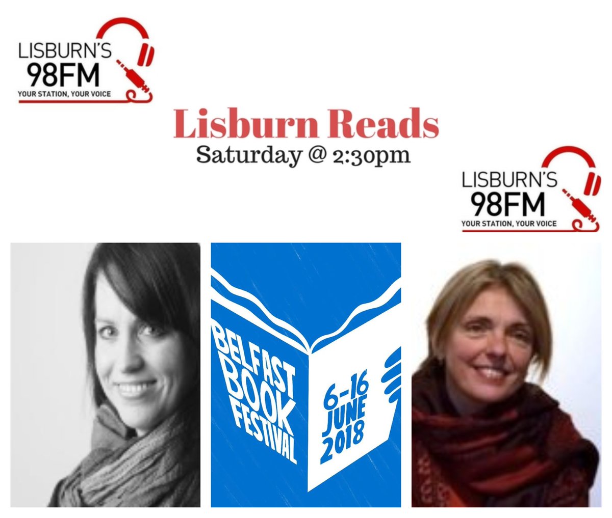 This Saturday at 2.30pm tune in to #LisburnReads on @Lisburns98 and online at tunein.com/radio/Lisburns… to hear from award-winning writers <a href="/R_B_Kelly/">R.B. Kelly</a> <a href="/CsillaToldy/">Csilla Toldy</a> and what's on <a href="/BelfastBookFest/">Belfast BookFestival</a>