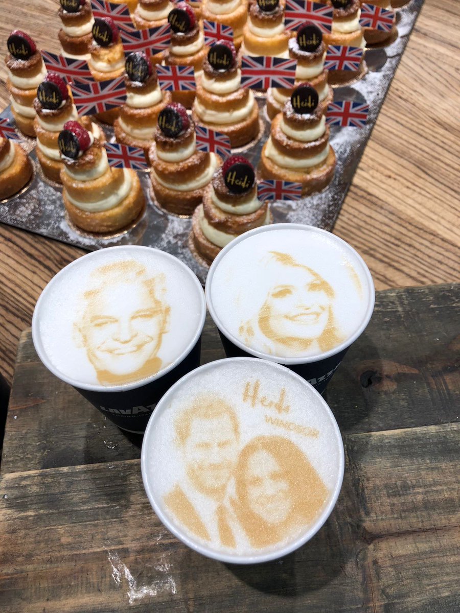 We've got a serious case of #RoyalWedding fever! <a href="/hollywills/">Holly Willoughby</a> and <a href="/Schofe/">Phillip Schofield</a> looking resplendent next to our #megharryccino