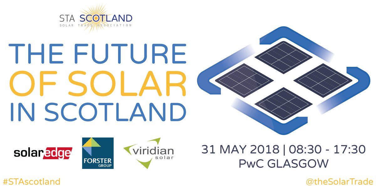 SolarEnergyUK_'s tweet photo. Less than two weeks till #STAScotland's Annual Conference at PwC Glasgow on May 31.
Join us to explore the opportunities available from smarter local energy provision and see how clean technologies could be integrated in a fully kitted-out smart home!
https://t.co/sCNIUMqHu5 https://t.co/WYWM8DTZvy