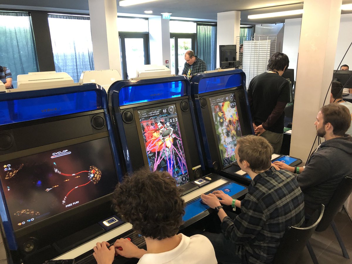 exaarcadia's tweet photo. We are live @stunfest with 
Aka &amp; Blue Type-R
Super Hydorah AC
Infinos EXA https://t.co/68bXGmfutH