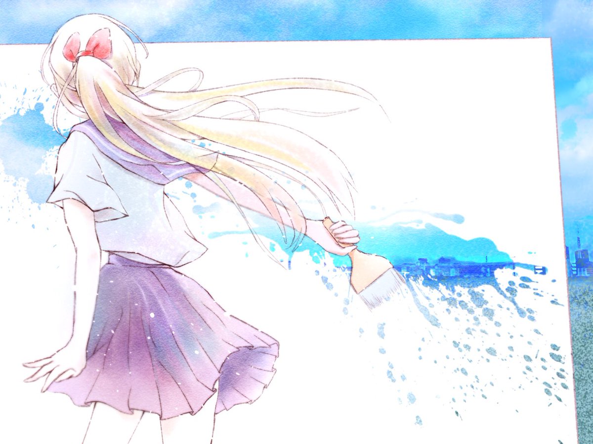 Lyandi リャンディ 絵を描いてる女の子の方が 描かれた絵のようになってキャンバスに溶け込んでゆく みたいな Ibispaint アイビス Lyandi リャンディ 絵を描いてる女の子の方が 描かれた絵のようになってキャンバスに溶け込んでゆく みたいな Ibispaint アイビス