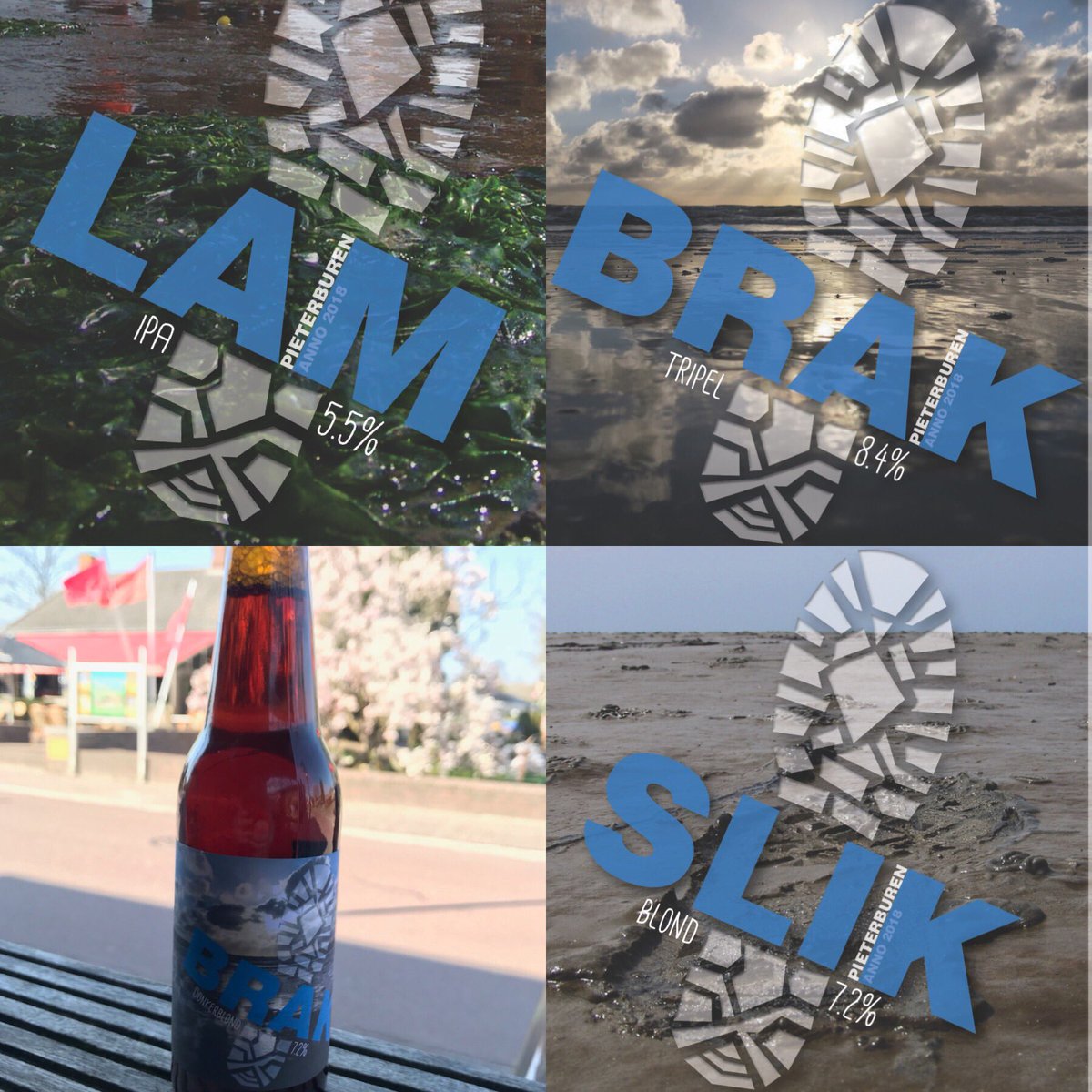 Vanaf vandaag zijn onze eigen #wadden biertjes verkrijgbaar in het restaurant <a href="/waddengenotzee/">Waddengenot aan Zee</a> #SLIK #BRAK #LAM in een Blond, Tripel en IPA.