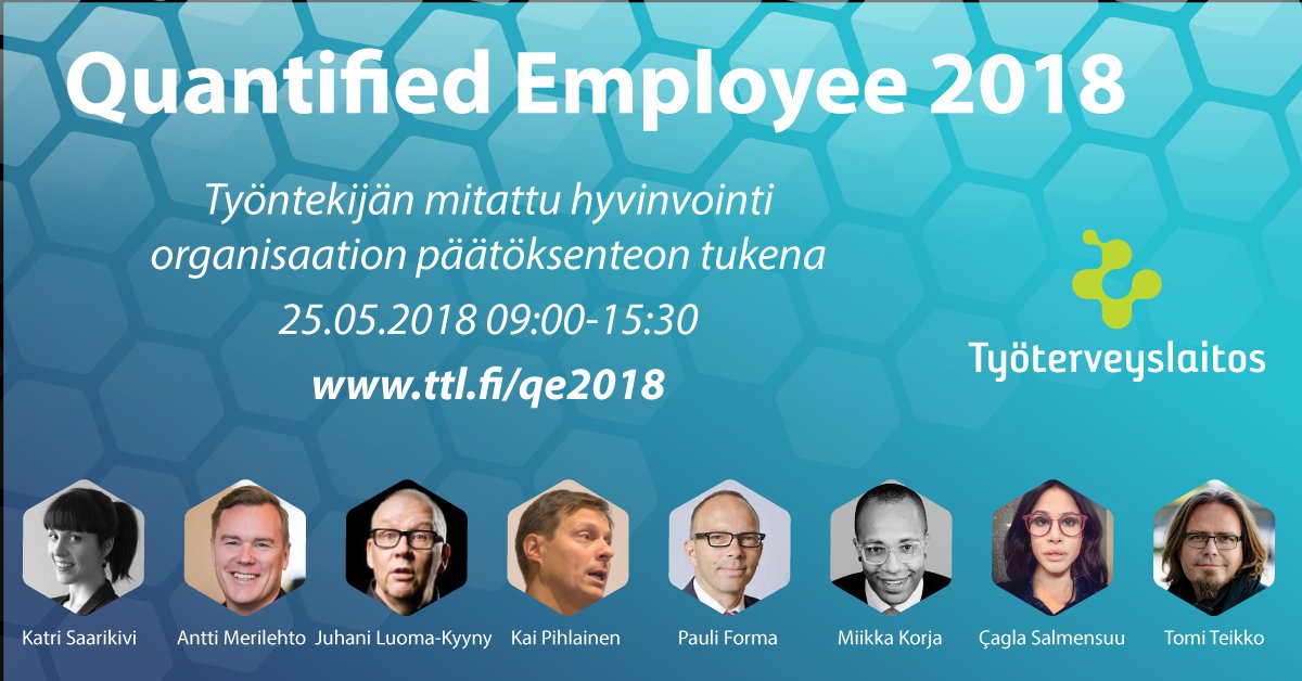 tyoterveys's tweet photo. Miten EU:n uusi tietosuojaus #GDPR vaikuttaa työstä ja työntekijästä kerättävään dataan? @CSalmensuu, @TietoCorp, puhuu #QuantifiedEmployee-#seminaari’ssa otsikolla GDPR and employee data. 

Tutustu ja ilmoittaudu: https://t.co/s1WmUhEaYu https://t.co/MK3uhksWLb