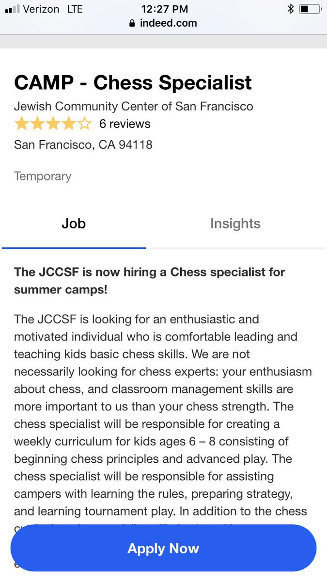jmcohen9's tweet image. Just sayin ... don’t see this job too often #ChessSpecialist #ChessJobs