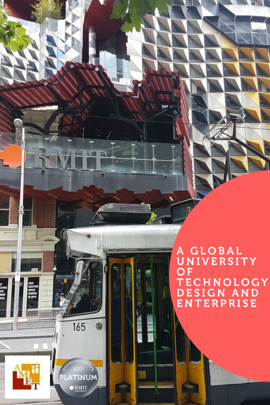 AMETedu's tweet photo. #RMIT is a Global #University of TECHNOLOGY, DESIGN and ENTERPRISE. https://t.co/6LOlNxHqsB