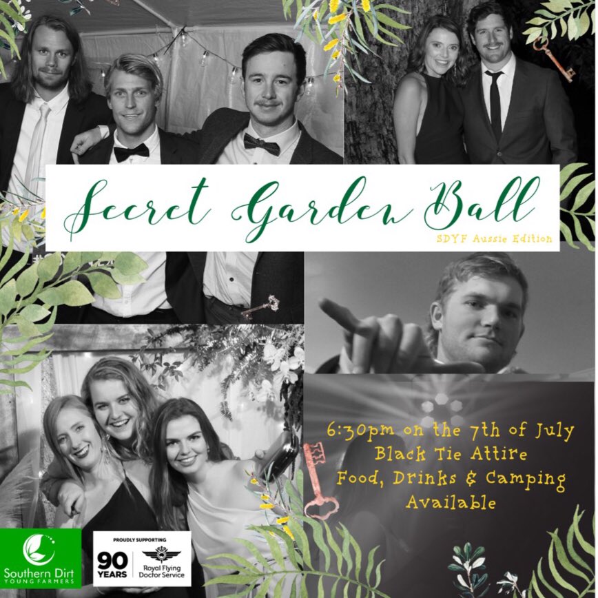 Save the date for the rural night of nights SDYF BALL 2018 - this year raising money for <a href="/RoyalFlyingDoc/">Royal Flying Doctor Service</a> 
🎉💃🏼🍻🤙🏽 
#sdyfsnap  #SDYFball2018