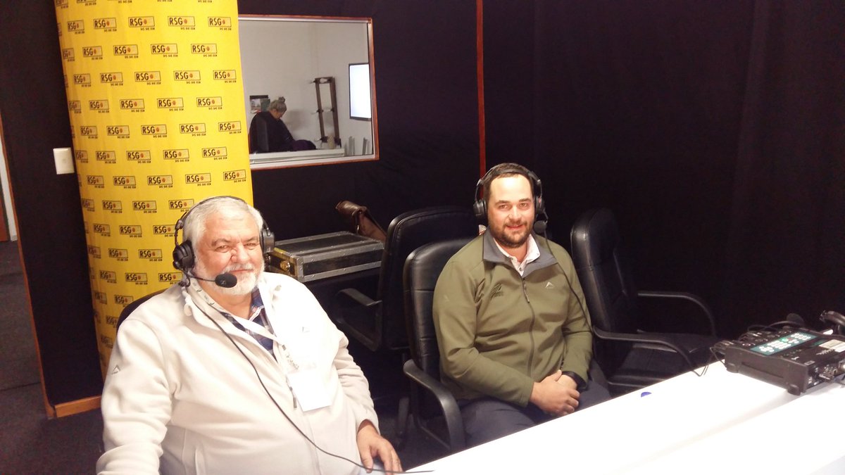 HanriW's tweet image. #Monitor se laaste uitsending by #Nampo2018. Welkom Bennie van Zyl van TLU SA en Dirk Strydom van @GrainSA. #napo #sabcnews @zarsg #monspek1