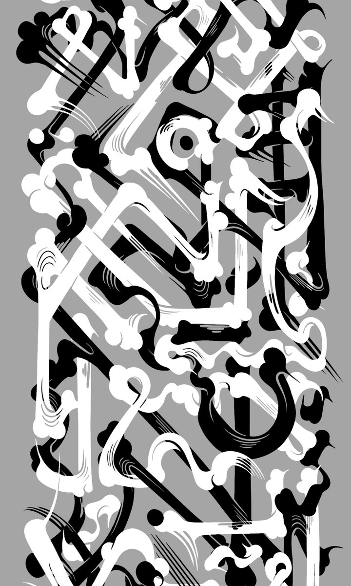 Miltz 自称世界一長いインスタ 曼荼羅 Drawing 現在414日 T Co Pnjfttietq Miltz ひげ文字 髭文字 Kanjiline