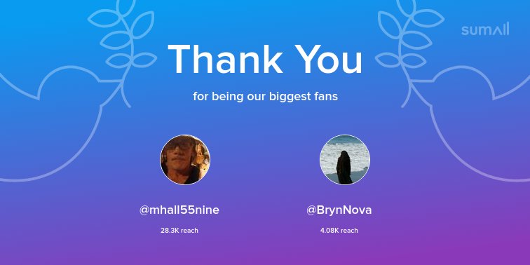 IsmoRaisanen's tweet photo. Our biggest fans this week: @mhall55nine, @BrynNova. Thank you! via https://t.co/CBbzeuPHNm https://t.co/K0JWapUoPO