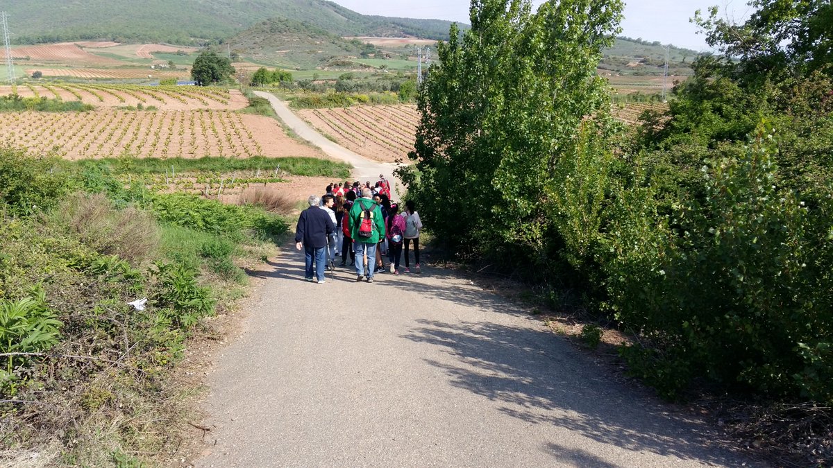 CEIPMADREDEDIOS's tweet photo. Camino de Santiago entre Navarrete y Nájera con alumnos de 6º y la Asociación de Amigos del Camino de Santiago. Buen día https://t.co/7LnfKiXRxc