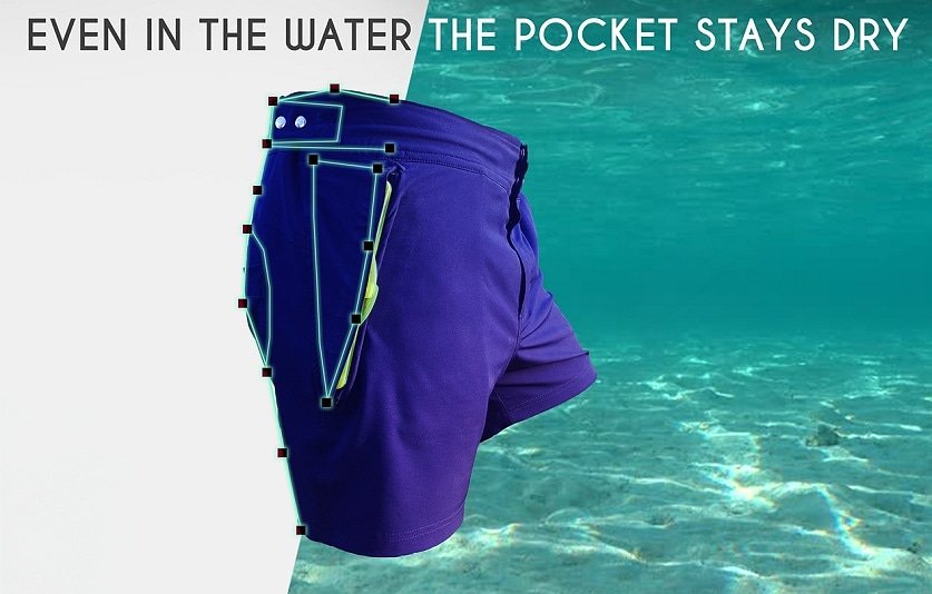 Aquanautia Waterproof Pocket Shorts use magnets to keep your pockets sealed and your stuff inside dry. Plus they're quality made with an adjustable waistband made from recycled plastic. ow.ly/vHpW30k3Cju