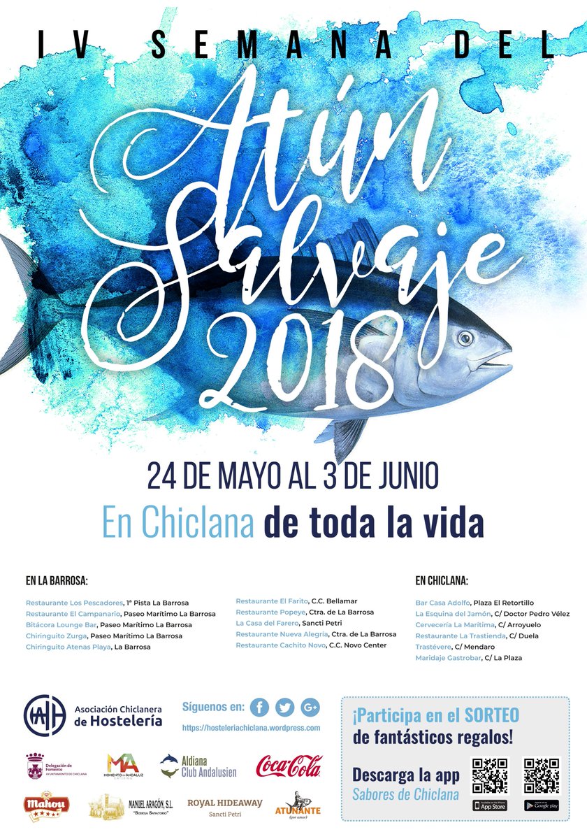 La IV Semana del Atún Salvaje se celebrará del 24 de mayo al 3 de junio #Chiclana <a href="/Adriancomotu/">Adrian Sanchez</a> <a href="/hostchiclana/">Hostelería Chiclana</a>