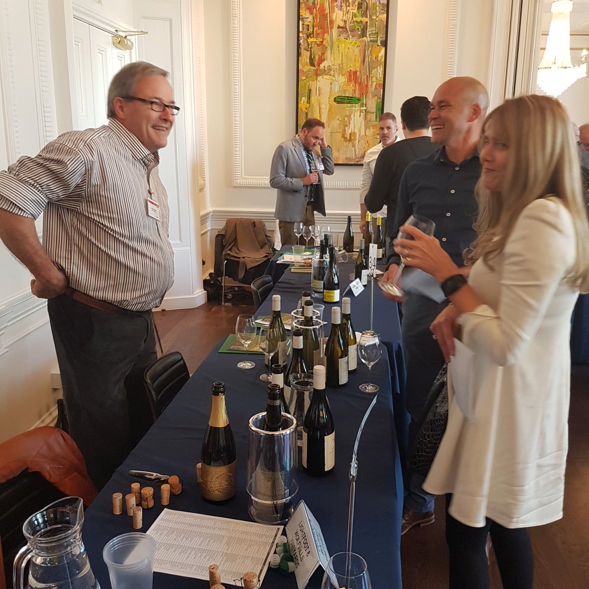 winegrowersns's tweet photo. #PeterGamble sharing the story of @lwwines with new appreciaters at #TasteCanadaUK @CanadaHouse #NSsparkling #pinotnoir #chardonnay #NSwine https://t.co/4UHYuL5G52