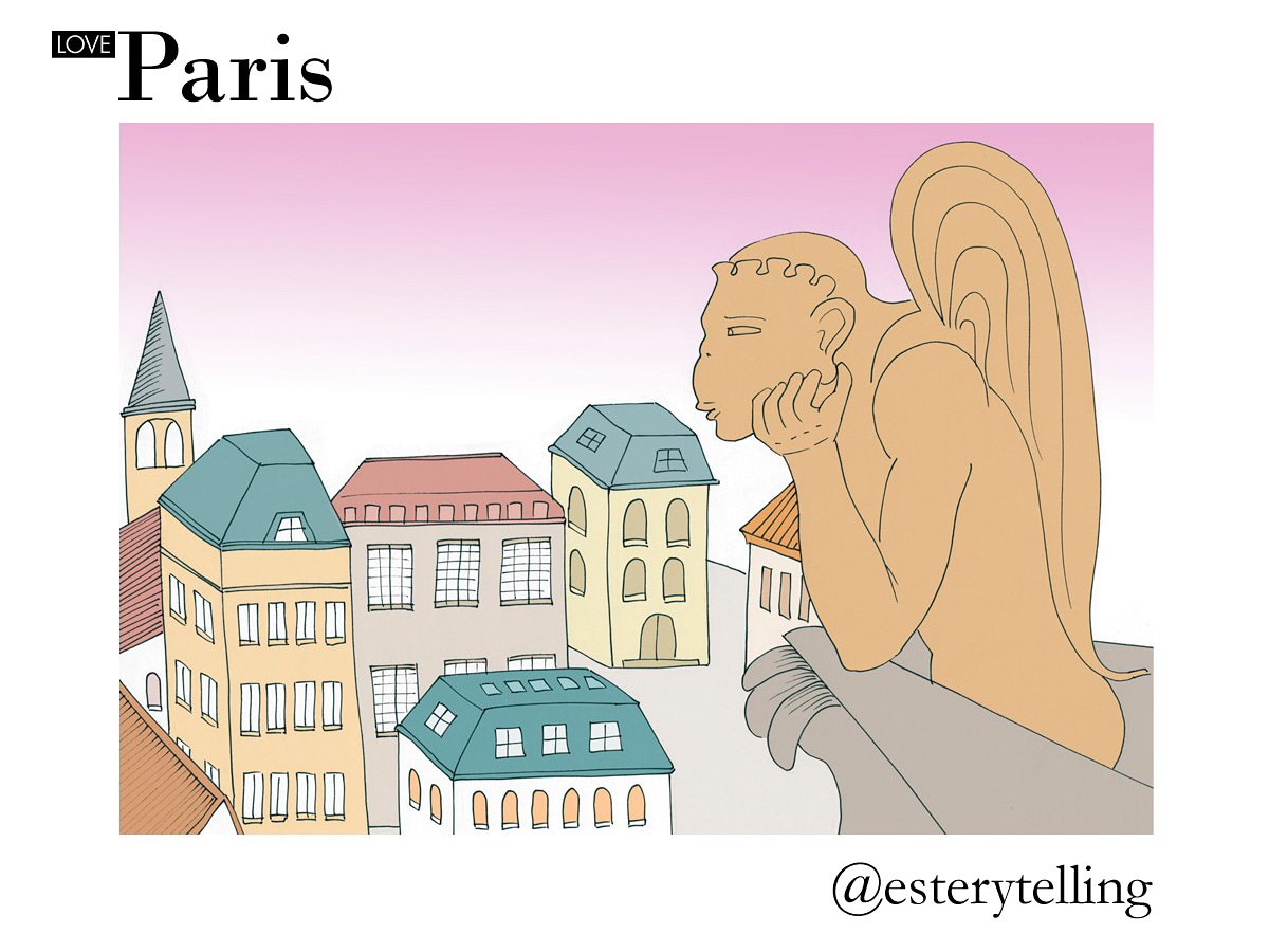 Pinito's tweet photo. Les gargouilles, in Notre Dame, Paris. I illustrated it for @wanderworldmaps
#esterytelling #paris #loveparis #france #souvenir #illustration #illustrator #drawing #tourism #travel #travellog #wanderworld https://t.co/jJx2BP3o5f