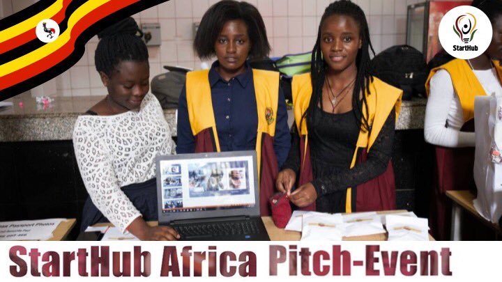 Three young entrepreneur ladies from Nkozi University start their business baking Uganda pankaes in the weekends and after lesson and selling them in the campus to other students. #StartHubAfricaPitchEvent