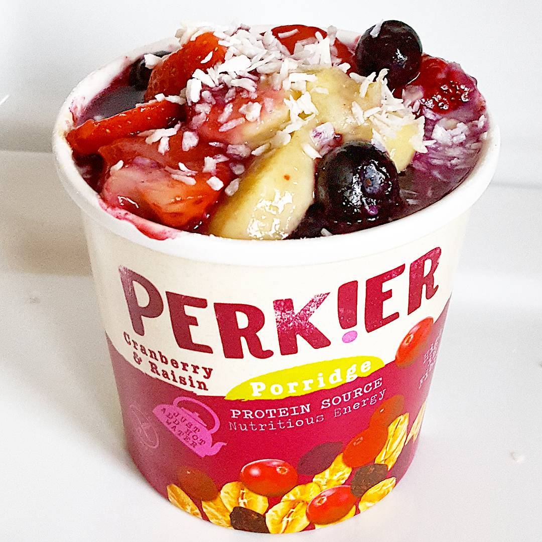 Our DELISH porridge pots are TOTALLY #GlutenFree and GREAT on the go🏃🏼
Just add hot💧 &amp; whatever YUMMY toppings you can think of 😋🍓

#glutenfree #porridge #healthy #slowreleaseenergy #fruity #perkier #CoeliacAwarenessWeek #coeliac #GetYourPerkyOn