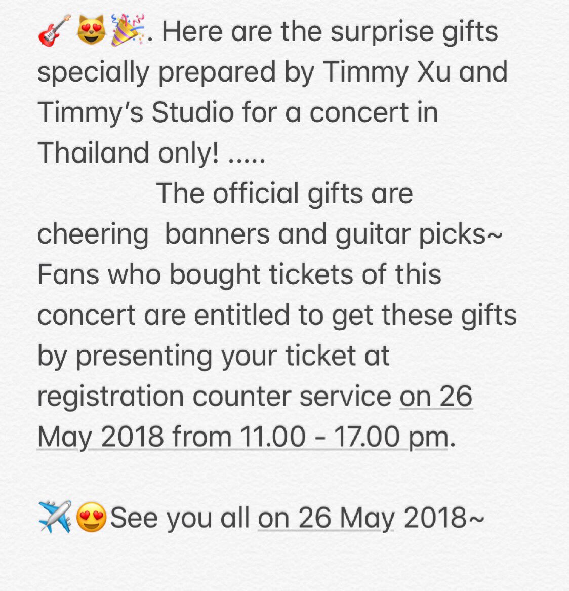 SNPMediaHUBTH's tweet photo. Special 🎁 Gifts From Timmy #2018TimmyLighttourinBKK https://t.co/iRu4rkycNs