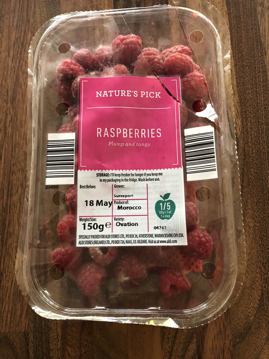 sarusaru82's tweet photo. @AldiUK seriously need to sort their fruit supplies - this is the third lot of berries I’ve had to throw away this week! Time to start shopping elsewhere. https://t.co/VqTuwlHJ4V