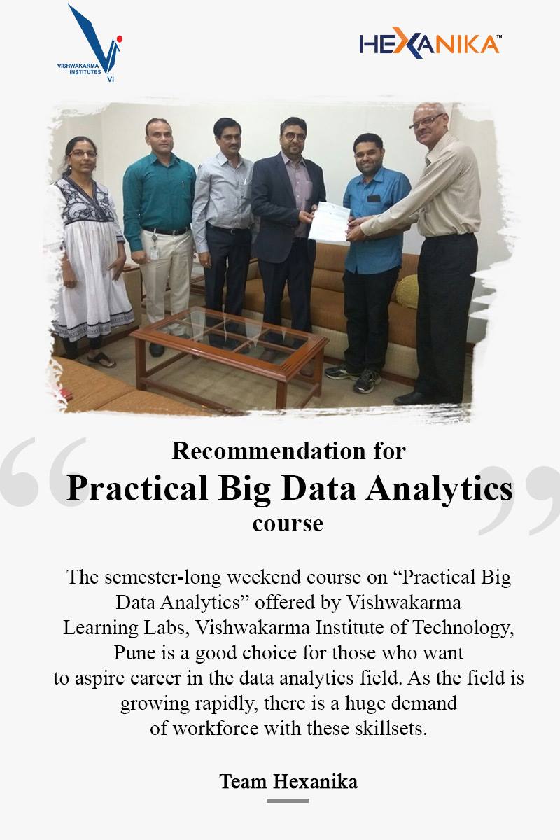 Hexanika's tweet image. #Innovation is a core value at #HEXANIKA and we are happy to collaborate with @VIT_VLL to ensure the latest market innovations in technology reach the future generation. #BigData #DataAnalytics #Analytics #InnovationInAction #BigDataEducation #BigDataCourses