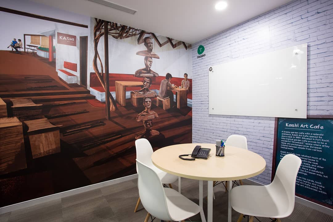 treebocareers's tweet photo. How do you find our new meeting room?
Our meeting rooms are named against various cities in India. This is named after Kochi and is painted based on the interesting place in that city. Kochi is based on the famous Kashi Art cafe.
#Treeblife #LifeatTreebo https://t.co/bUvR8NwD0x
