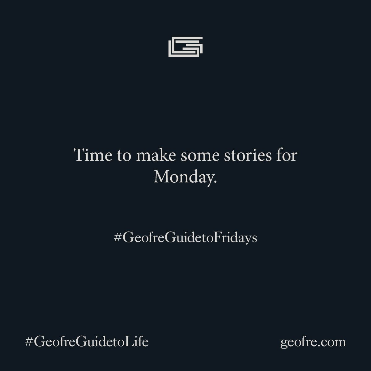 GEOFREdesign's tweet image. Hello weekend.

#GeofreGuidetoLife