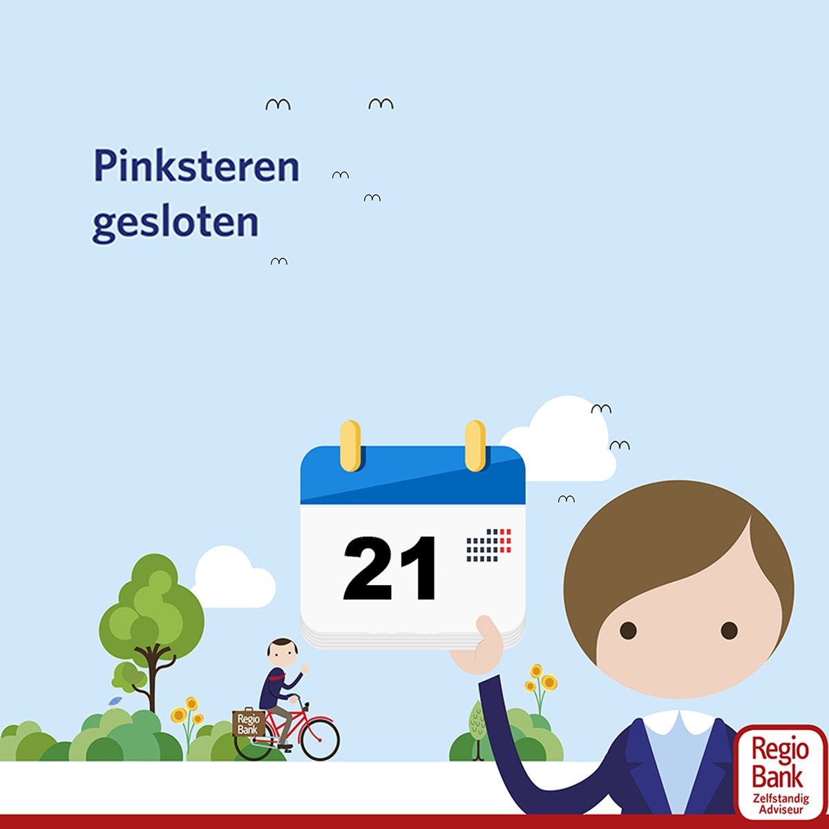 DeManAdvies's tweet photo. *Aangepaste openingstijden*  Maandag tweede Pinksterdag zijn wij een dagje dicht. Dinsdag helpen wij u graag weer! Een fijne Pinksteren gewenst! https://t.co/PEmvSDufAv