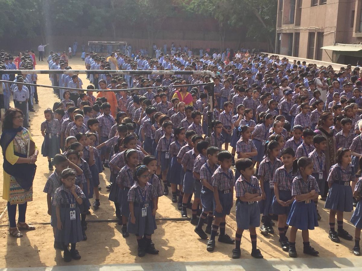 Our traffic Inspector kaushal pandey making aware students of Mayur public school IPExt in  and approx 1000 students were sensitized about road safety norms,Jai Hind