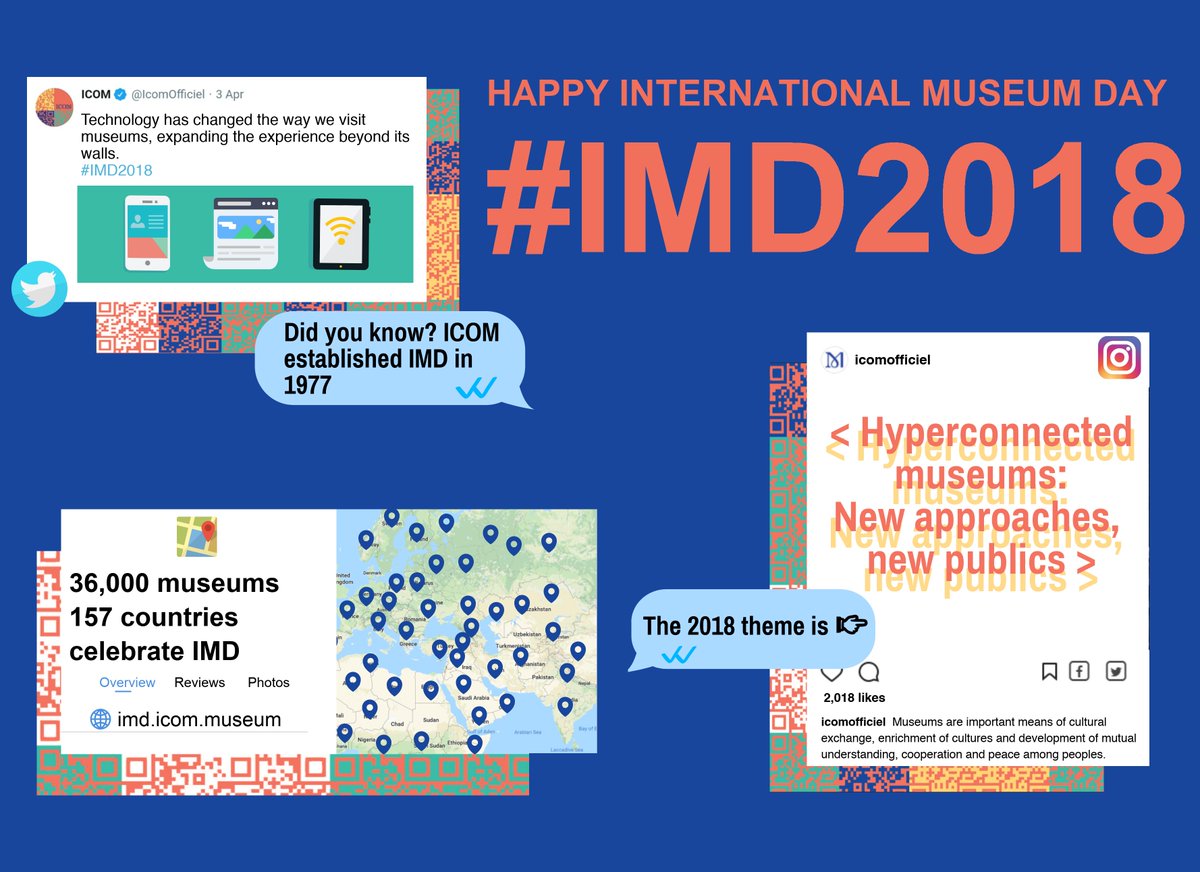 Happy International Museum Day! 🎉

Museums are an important means of cultural exchange, enrichment of cultures and development of mutual understanding, cooperation and peace among peoples.

#IMD2018 #hyperconnectedmuseum