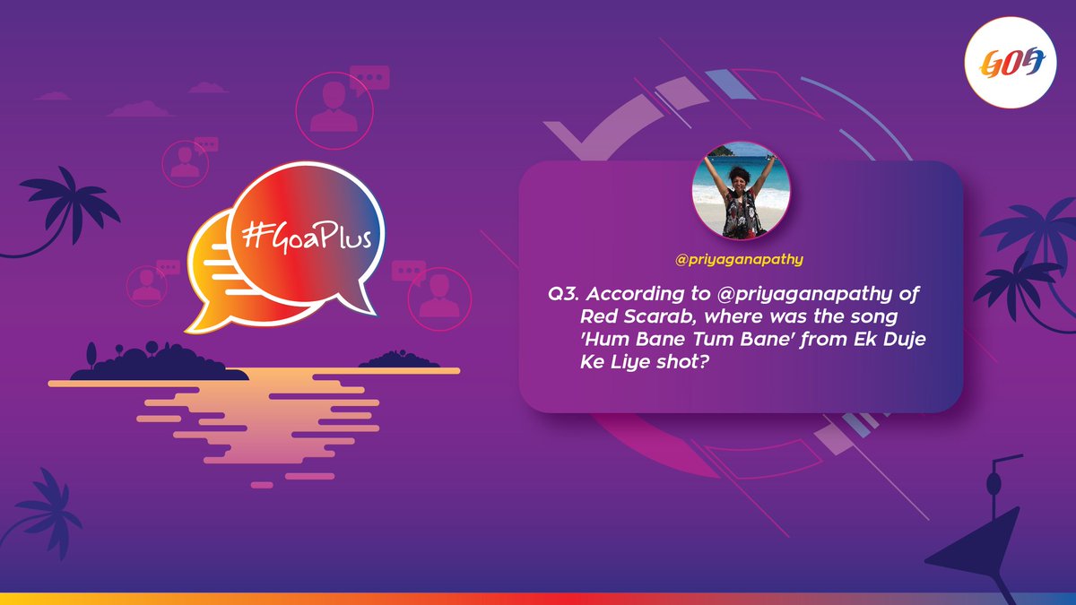 To take up the challenge you have tag maximum friends &amp; ask them to answer too! 
According to <a href="/priyaganapathy/">priya ganapathy</a> of Red Scarab, where was the song 'Hum Bane Tum Bane' from Ek Duje Ke Liye shot? 
Visit goo.gl/brV5Jp to find out. #GoaPlus #Blogger #Contest