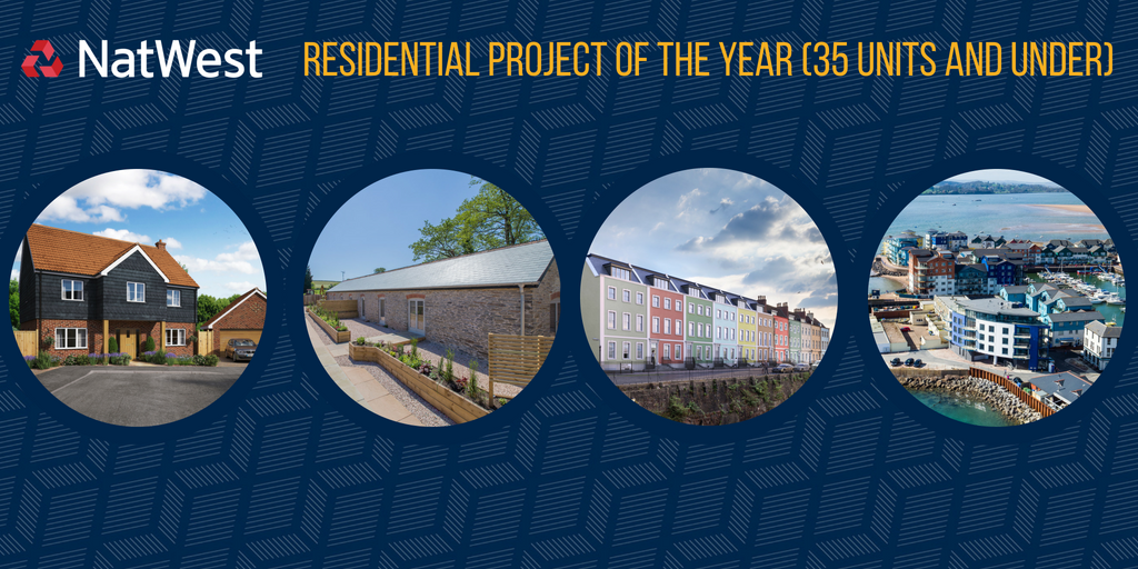 MMPropAwards's tweet photo. Residential Project of the Year (35 Units and Under) sponsored by @NatWestComm @NatWestBusiness has brilliant entries from @westhavenhomes, @Poppy_Devs, @AlecFrenchArchs and #EagleOne #MMPropAwards #RealEstate #SWRealEstate #ResidentialProperty #PropertyAwards https://t.co/EuaJPyjsoa