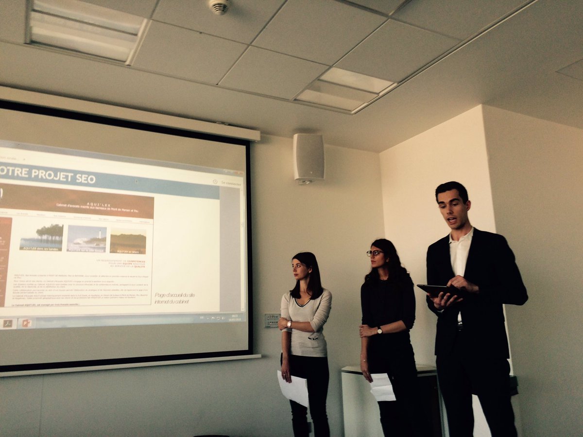 Reveability's tweet photo. Très heureuse d'être Jury @efbparis #labEfb quand des élèves avocats deviennent spécialistes du #SEO et # SEA! https://t.co/RMZHEYzruR