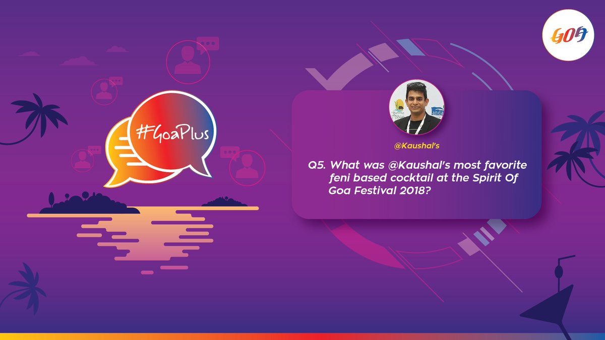 Here goes the 5th question. #GoaPlus #Blogger #Contest
What was <a href="/kaushal/">Kaushal Karkhanis</a>'s most favorite feni based cocktail at the #TheSpiritOfGoaFestival2018 
Visit  bit.ly/2ILceuO to find out.