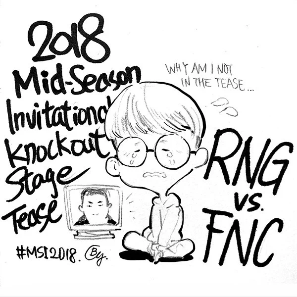 Drawing this one after watch the tease lol.在看完預告後畫了這個 :  #FNC #MSI2018 #tease 