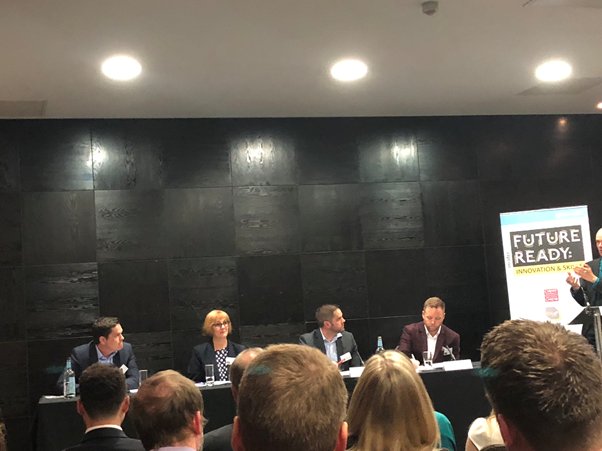 Educ8_Wales's tweet photo. Our CEO Grant Santos is part of the panel this morning discussing skills for the future. @Businessinsider #WalesSkills https://t.co/iQHTlTHH8W