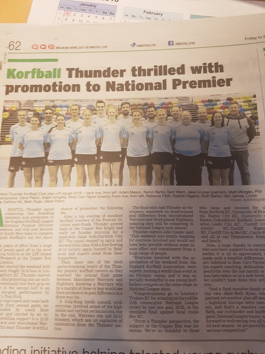 BristolThunder's tweet photo. Article in @BristolLive this weekend #promoted https://t.co/ft7rTcz2AM