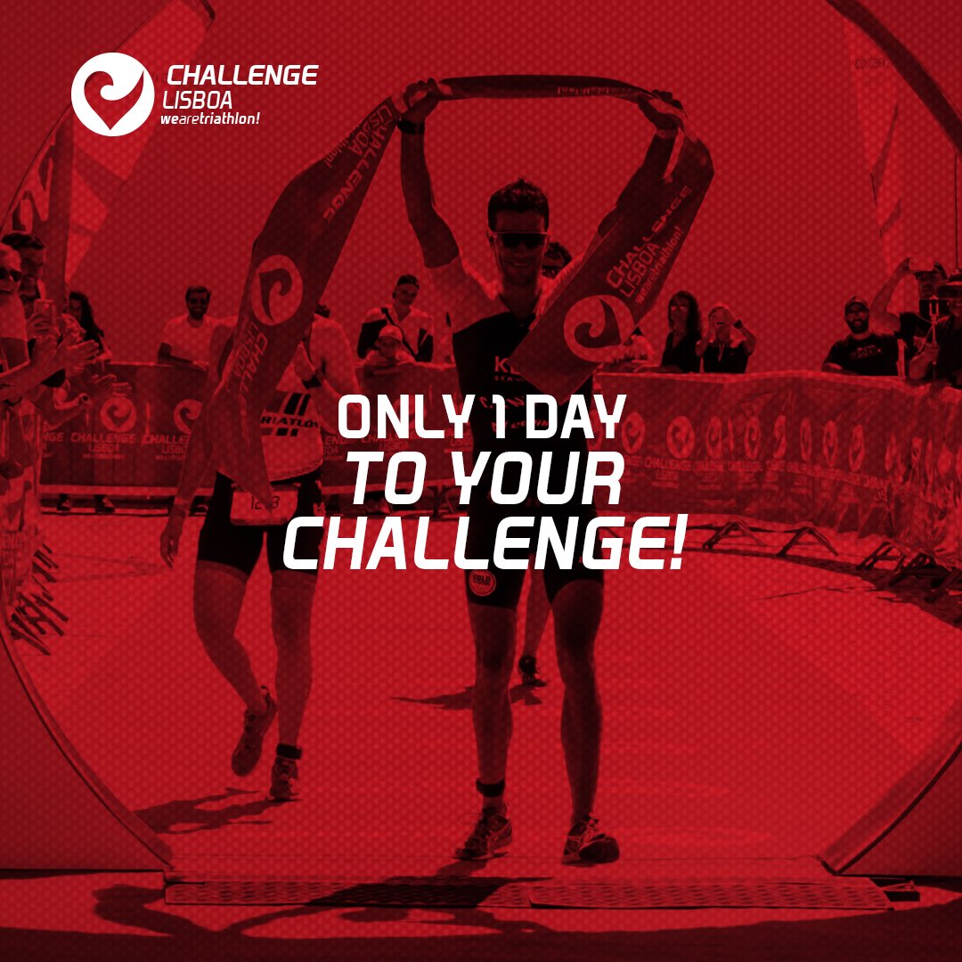 ChallengeLisboa's tweet photo. Just 1 DAY for you to Challenge your limits! Are you ready? #WeAreTriathlon #ChallengeYourself #YouCanDoIt #ChallengeLisboa https://t.co/AYXxPIDULX