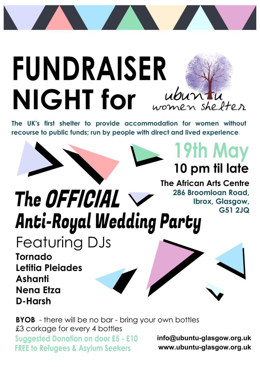 UbuntuGlasgow's tweet photo. Don't forget about our fundraiser, tomorrow from 10pm at the African Art Centre 

Come and dance with us 💖 https://t.co/vSDIsKNvOA