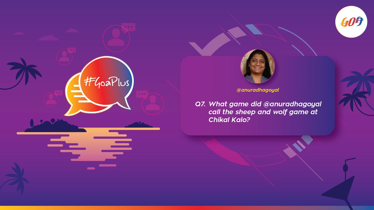 Here’s your 7th question. Do you know the answer?
Tweet now with #GoaPlus &amp; win an exciting prize! 
What game did <a href="/anuradhagoyal/">Anuradha Goyal</a> call the sheep and wolf game at Chikal Kalo? 
Visit  bit.ly/2sMBzu0  to find the answer. #Blogger #Contest