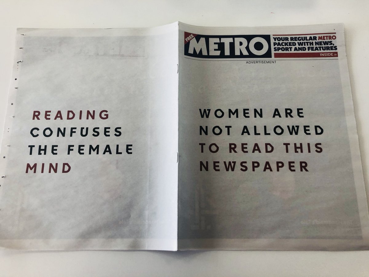 MailMetroMedia's tweet photo. A dystopian morning in Metro... #HandmaidsTale #CoverWrap https://t.co/5eQMZRYq6T