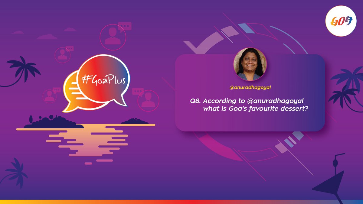 Do you know the answer? Tweet now with #GoaPlus for a chance to win an exciting #prize! #Blogger #Contest
According to <a href="/anuradhagoyal/">Anuradha Goyal</a> what is Goa’s favourite dessert? 
Read bit.ly/2rPCFFQ to find out the answer.