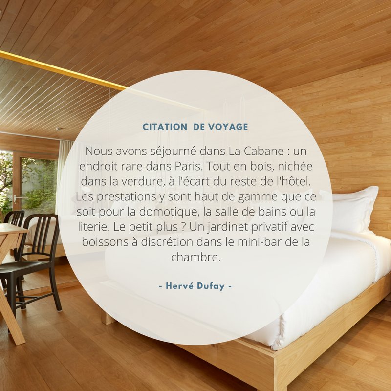 Une nuit hors du commun pour profiter des beaux jours dans un jardin rien que pour vous 💚
À quand votre tour pour découvrir la seule Cabane parisienne ?

#Paris #Montparnasse #BoutiqueHotel #LaCabane