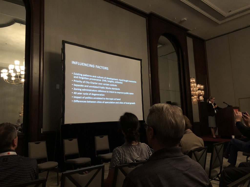 hborys's tweet image. Elizabeth Plater-Zyberk of @DPZCoDESIGN delivers inspiring and informative lecture on #formbasedcode at #CNU26.