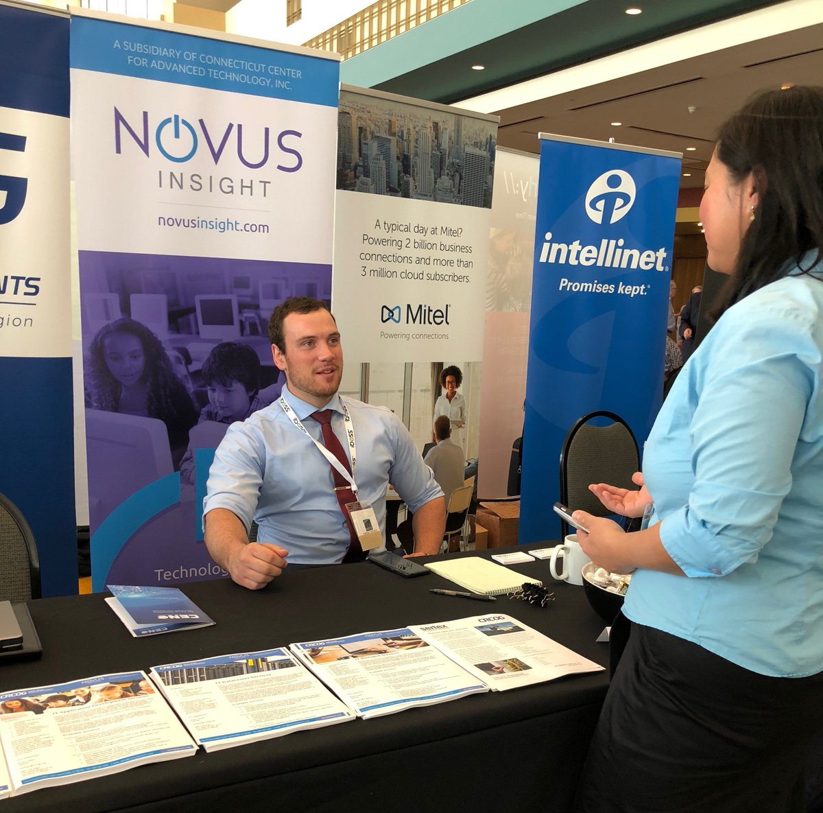 NovusInsight's tweet photo. Novus Insight and our partners at CRCOG have a table at the @CTEDUNET 2018 Member Conference today. Make sure you swing by and learn about our full suite of managed services, cybersecurity offerings, and custom web applications!
#CVENT18 #CEN18Conference #edtech #edtools https://t.co/T1UfAycO6O